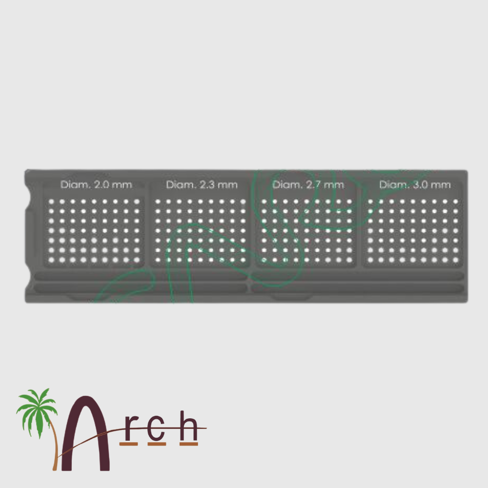 Implant tray for Screws Dia 2.0, 2.3, 2.7 & 3.0 mm